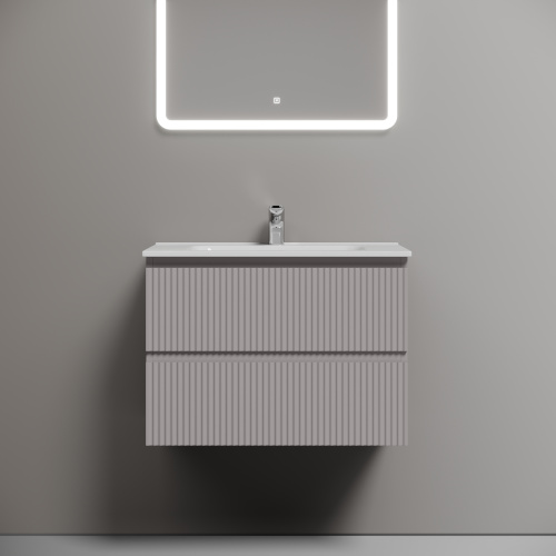 Тумба под раковину Sancos SNOB R SNR70SM 69х45х50 подвесная цвет бежевый - фото 3